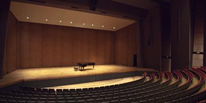 Stage with piano